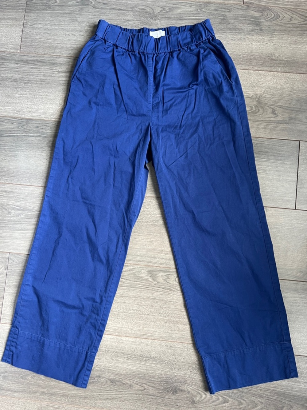 Everlane Easy Pant, Pull On, Blue, Straight Leg, EUC, Sz 6